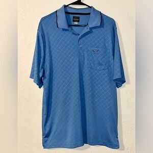 Greg Norman For Tasso Elba Men's Shirt Short Sleeve Golf Blue Size Large EUC